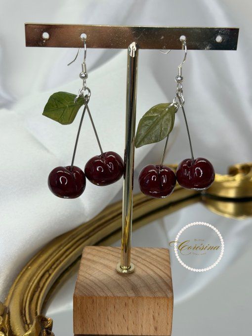 Boucles d'oreilles Cerise
