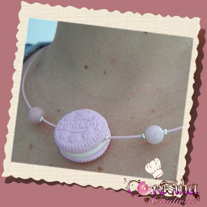 OREO pastel  collier ras de cou